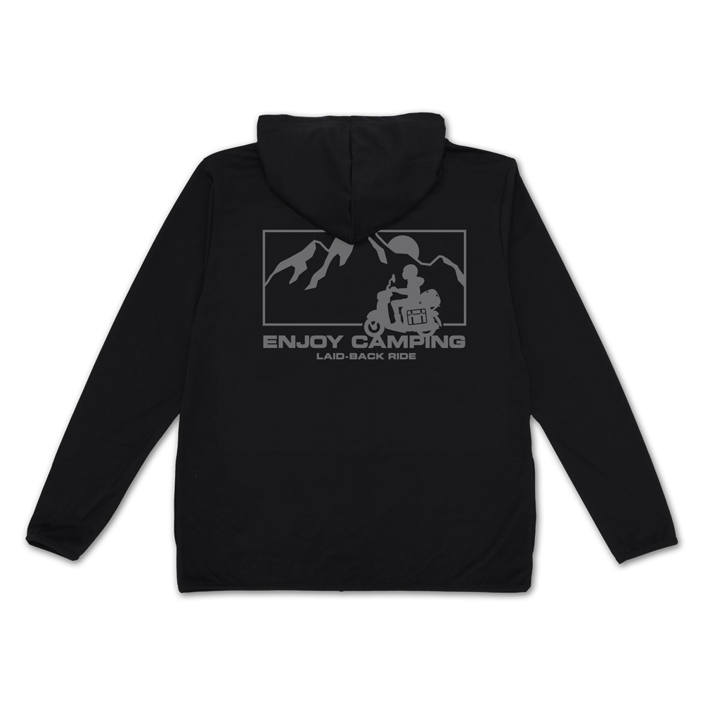 シルエットバイク志摩リン 薄手ドライパーカー　BLACK