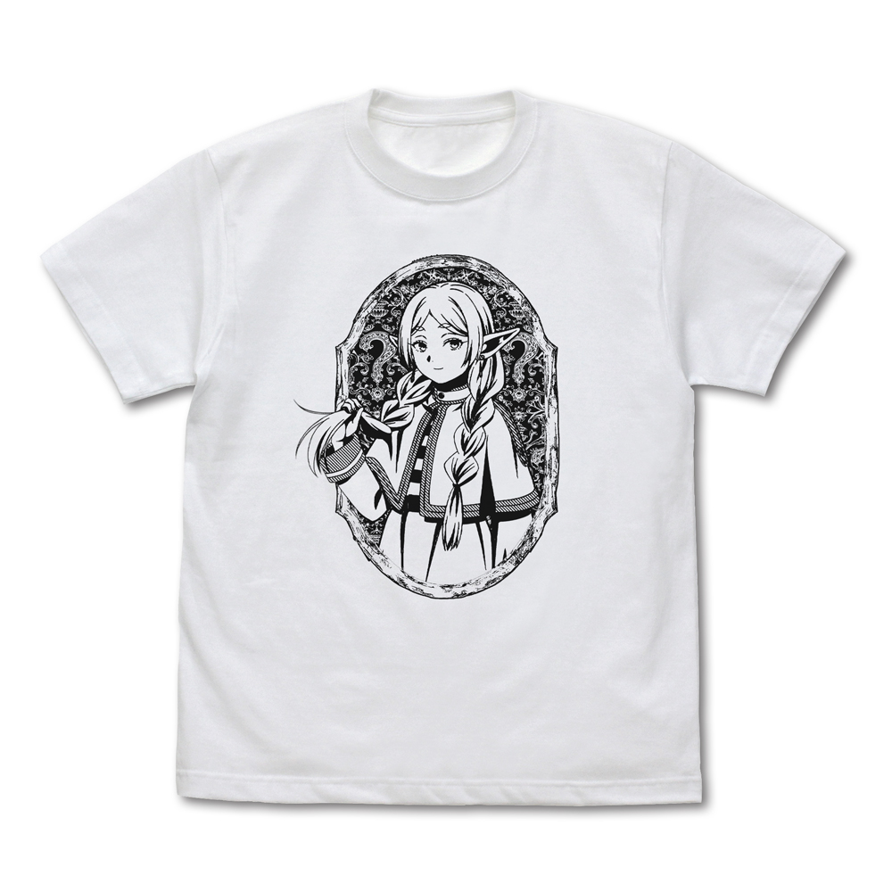 三つ編みのフリーレン Tシャツ　WHITE